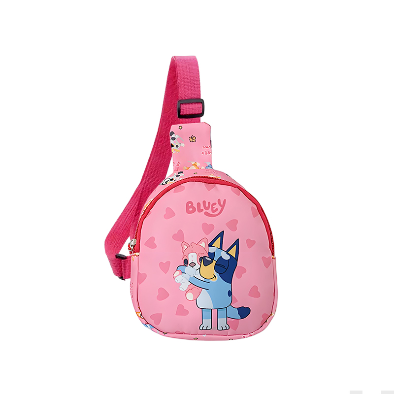 Children Bluey and Bingo Anime Backpack, Cartoon Figure Messenger Bag, Birthday Gift Shoulder Bag