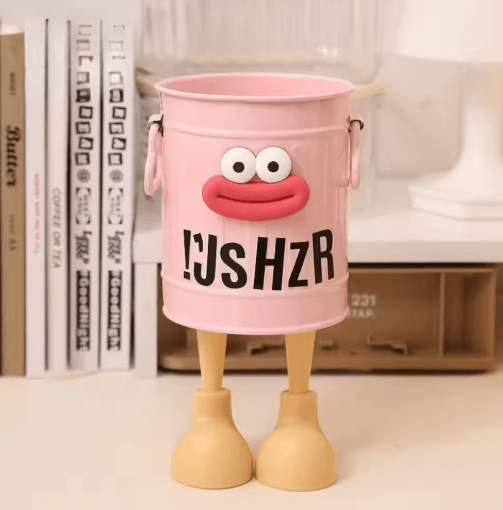 FunCartoon Desk Pen Holder with Random Letter Stickers
