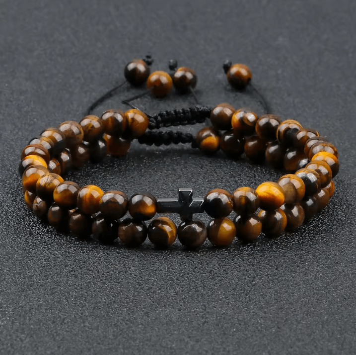 UnityBond Tiger Eye & Hematite Couples Distance Bracelets – Handmade Bead Set for Connection & Protection