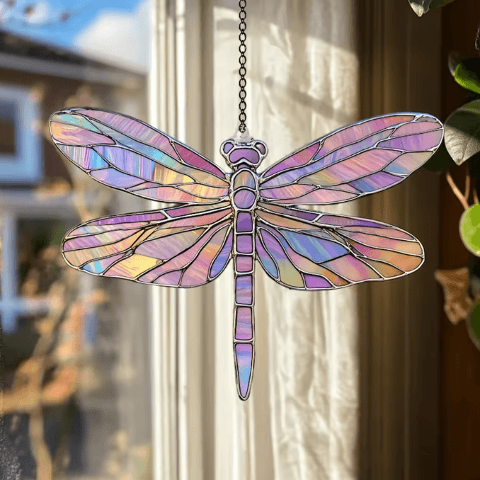 Colorful Acrylic Dragonfly Suncatcher – Hanging Window Pendant for Home & Garden Decor