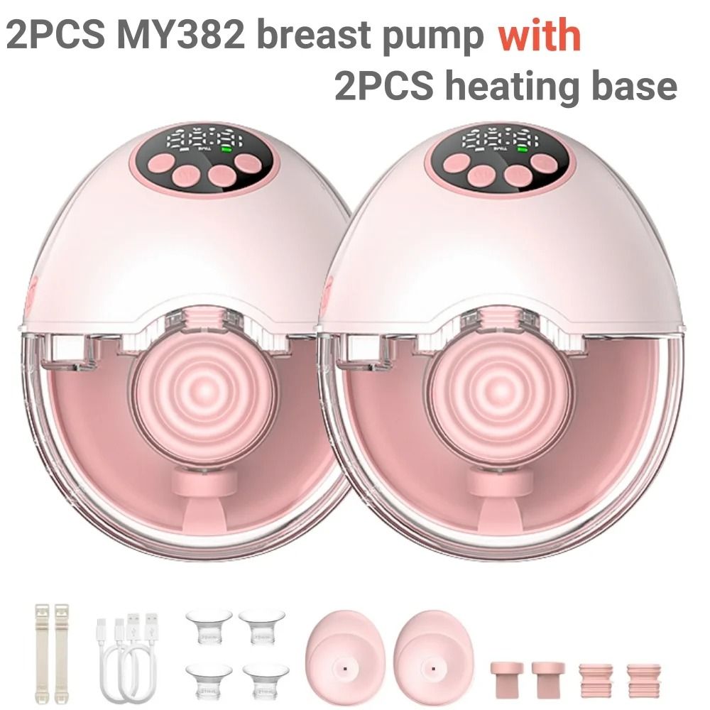 Electric Hands-Free Wearable Breast Pump with Heating and UV Sterilization Lid Option – BPA-Free Wireless Breastfeeding