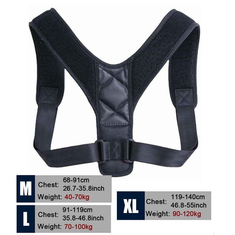 Hunchback Prevention Belt, Back Posture Correction, Sitting Posture Support, Unisex, Breathable, Body Shaping