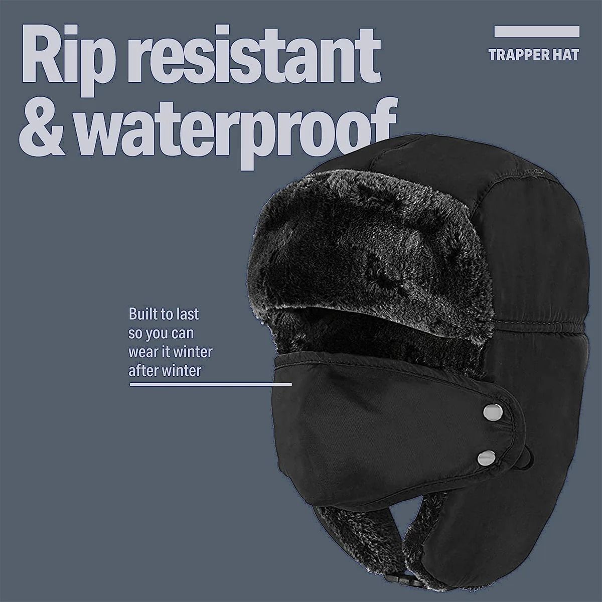 Arctic Trooper Ushanka with Integrated Windproof Mask
