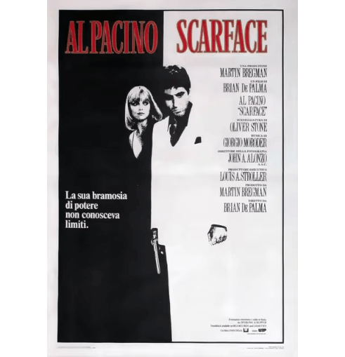 Scarface Al Pacino Canvas Poster – Gangster Movie Wall Art Print