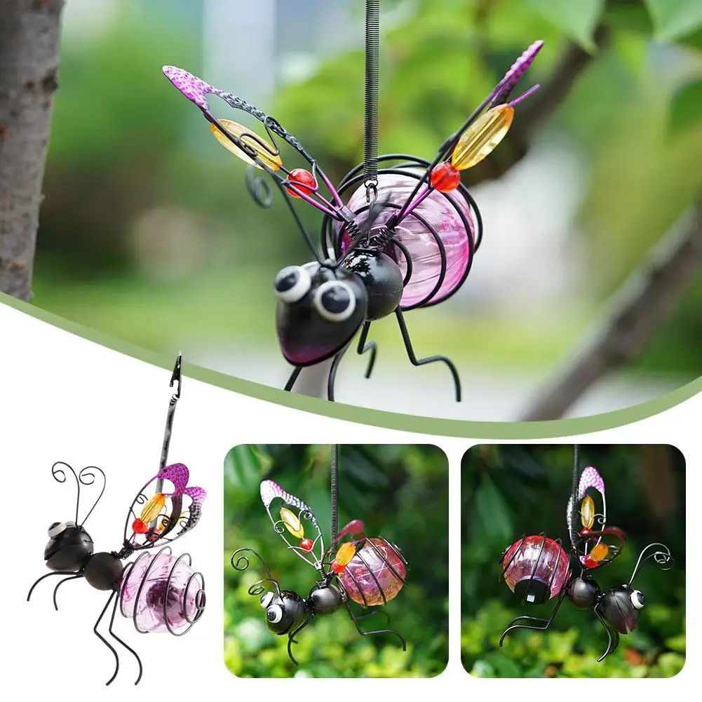 Solar Bee Lantern Garden Hanging Light