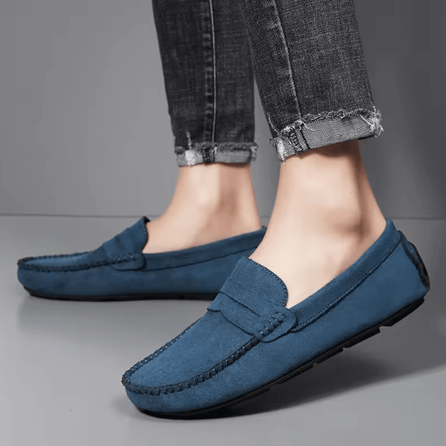 UrbanEase Mens Suede Casual Loafers Breathable Slip On Driving Boat Shoes