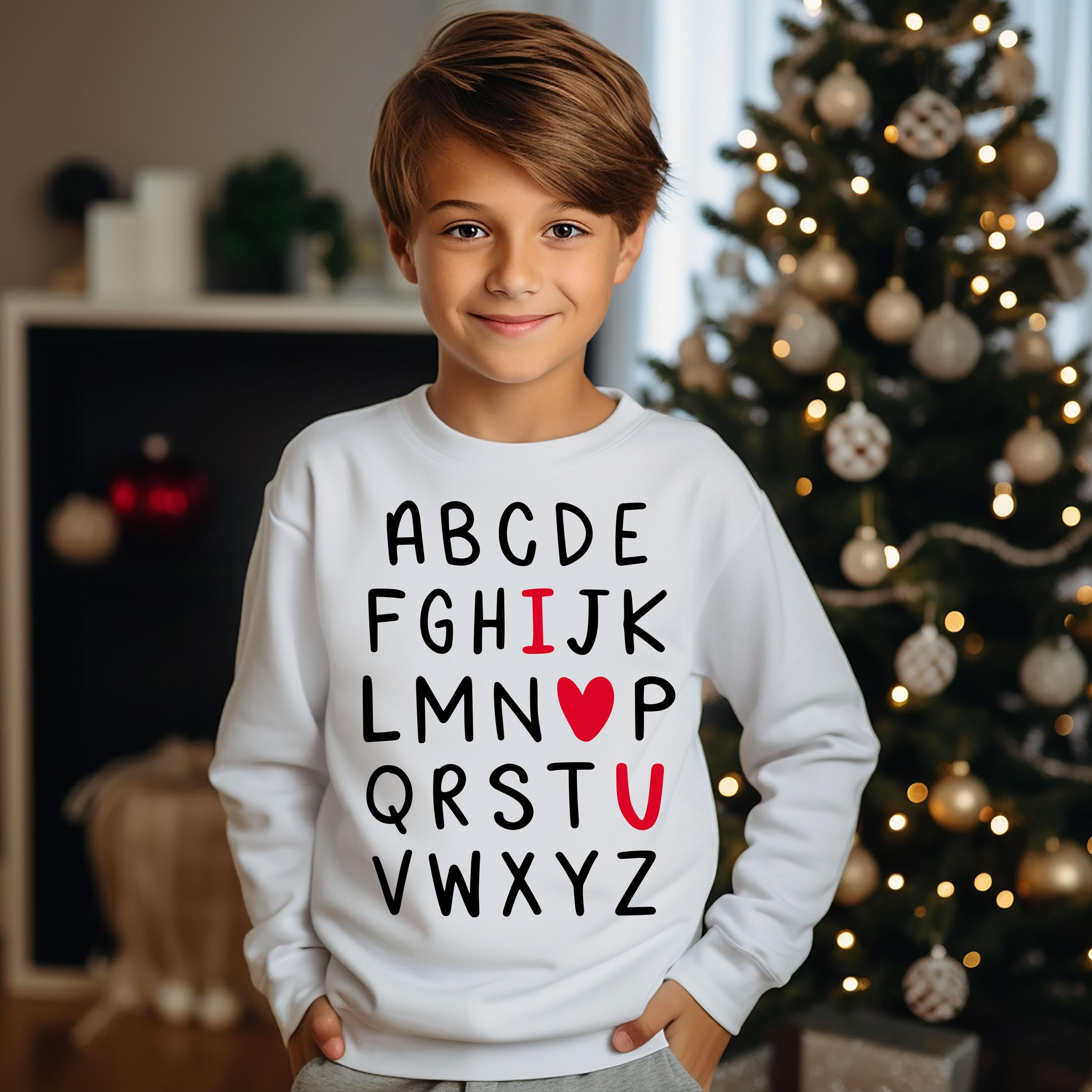 Funny I Heart You Valentines Sweatshirt | Trendy Kids Crewneck Cute Heart Pullover
