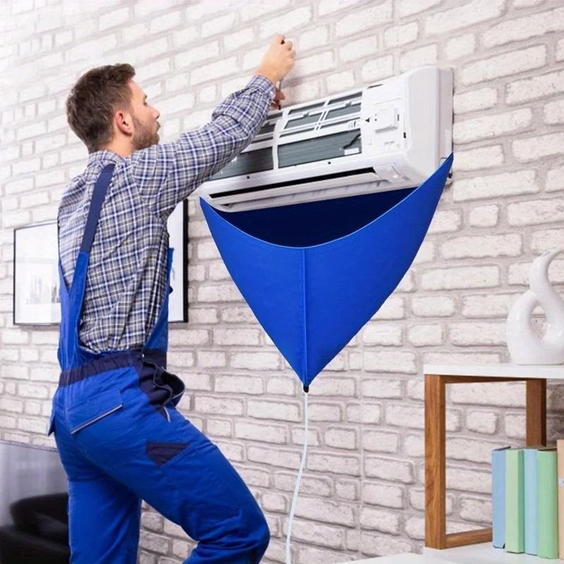 Air Conditioner Cleaning Bag AC Cleaning Cover with Drain Pipe Split AC Wash Cover