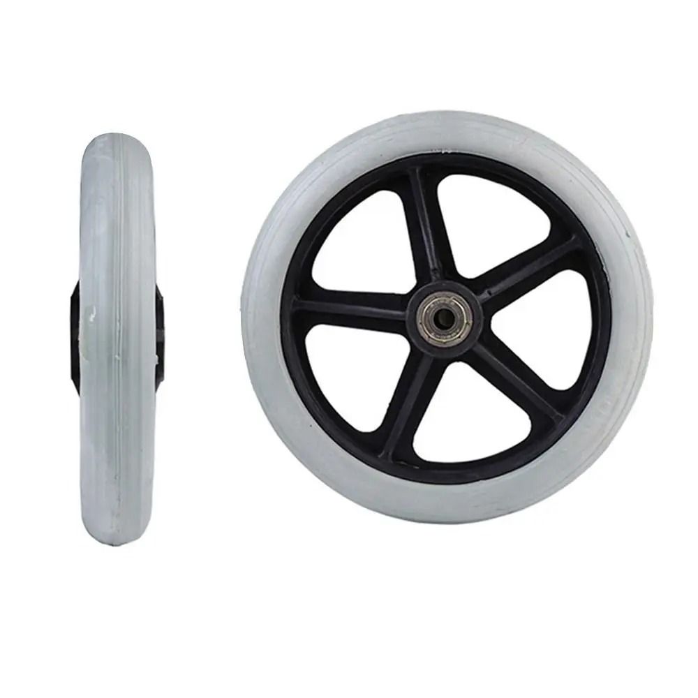 Heavy Duty Wheelchair Front Caster Wheel Solid Tire Replacement 6 7 8 Inch