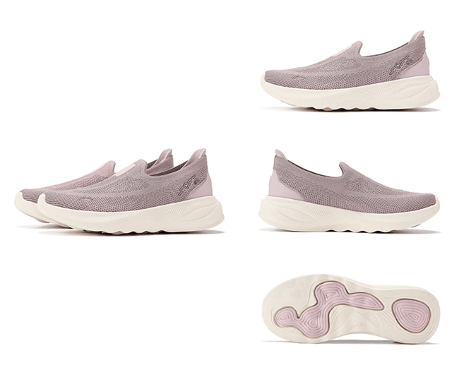 Li Ning Womens Soft Go 2 Knit Slip On Walking Shoes Lightweight Breathable Sneakers