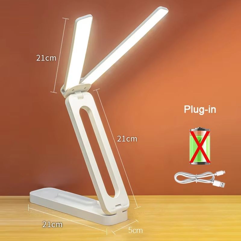Foldable LED Desk Lamp with Infinite Dimming and Eye Protection Light