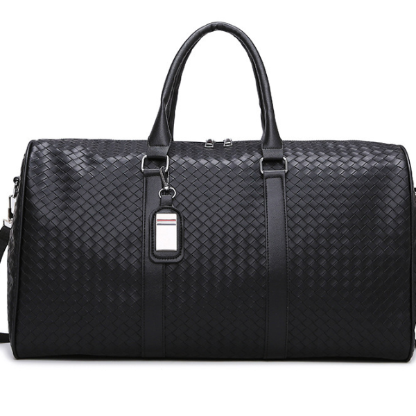 Large Capacity PU Leather Travel Bag Convertible Shoulder Duffel