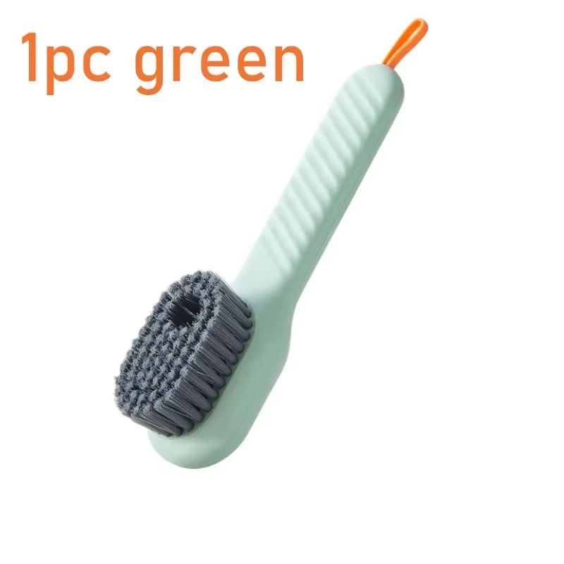Multifunction Long-Handle Shoe Cleaning Brush with Soft Bristles and Automatic Liquid Dispenser