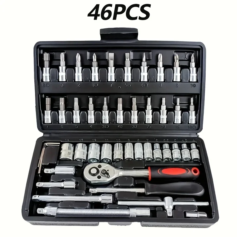 Car Repair Tool Kit Ratchet Wrench Set Socket Set Torque Repair Tools for Auto Repair