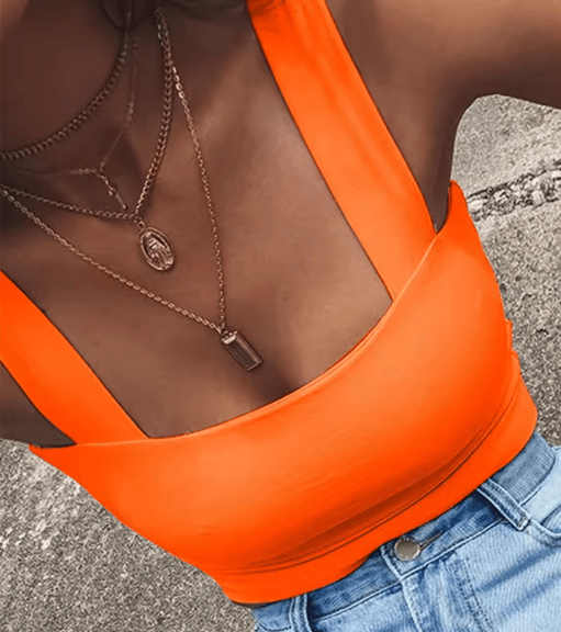 Womens Square Neck Crop Top Backless Off Shoulder Summer Tank