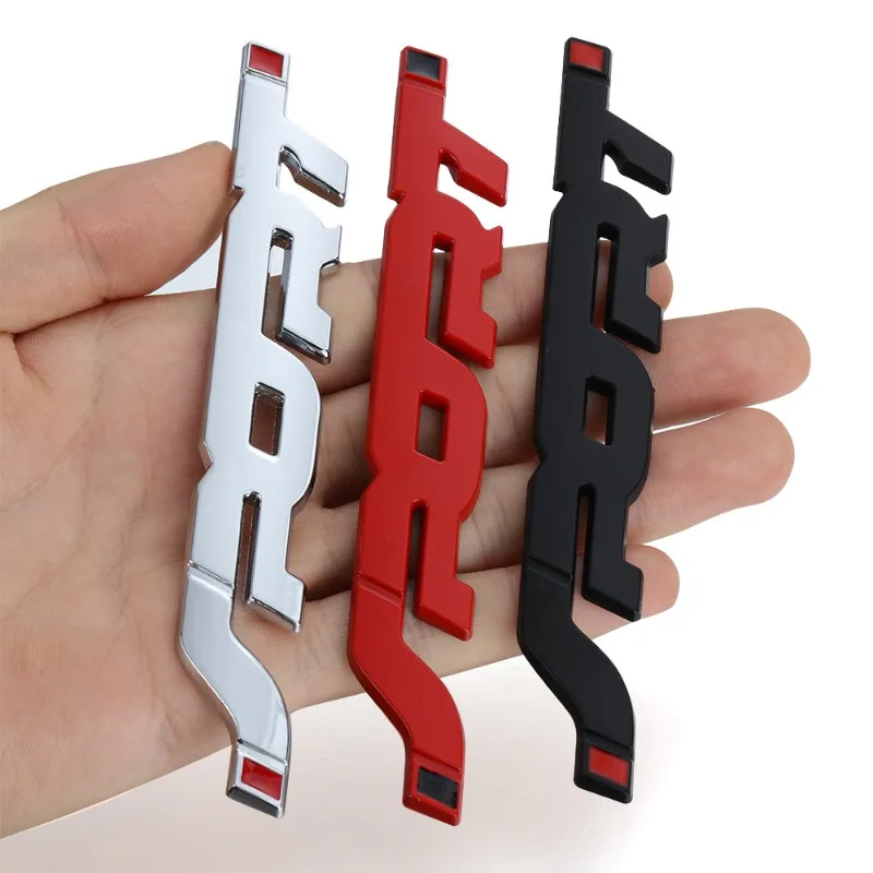 3D Chrome Metal Car Emblem Sticker, Sporty Black Racing Letter Logo Badge for Trunk, Hood & Styling Accessories