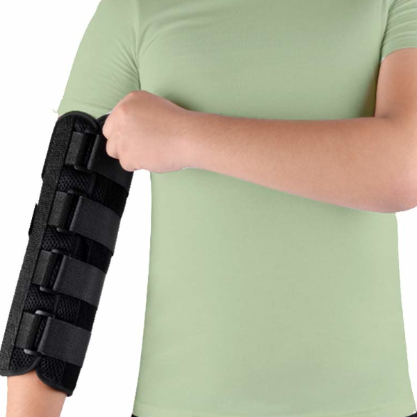 Elbow Brace for Cubital Tunnel Syndrome Night Sleep Support with Plastic Strips for Ulnar Nerve & Tendonitis Relief