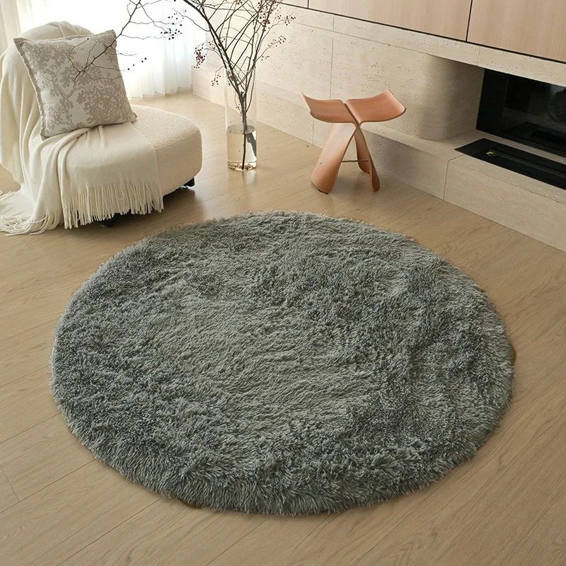 Soft Fluffy Kids Play Rug Round Nursery Carpet
