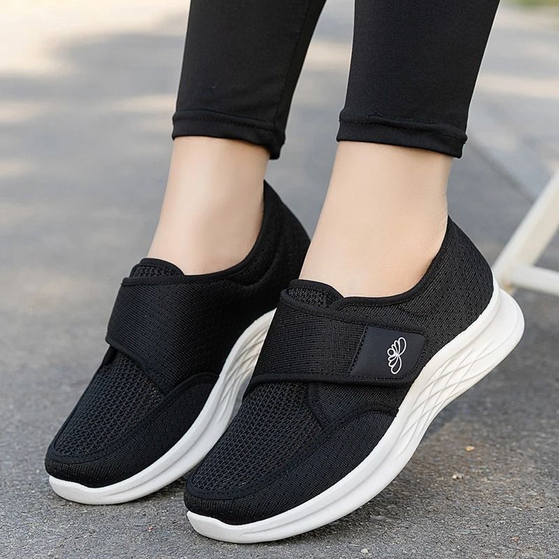 Womens Orthopedic Vulcanized Shoes Wide Fit Breathable Walking Shoes for Diabetic and Swollen Feet