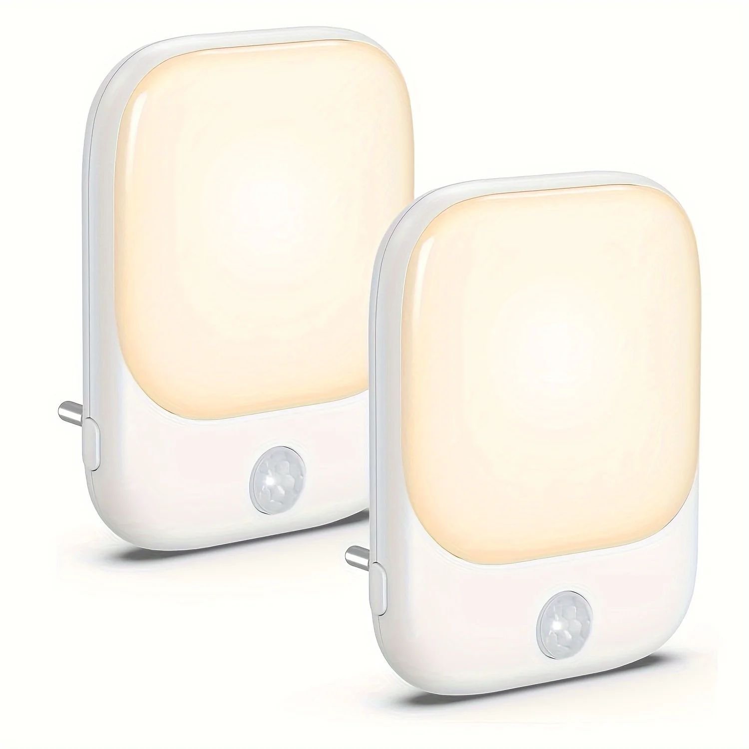 EU Plug Motion Sensor LED Night Light – Dusk to Dawn Dimmable Bedroom & Hallway Lamp