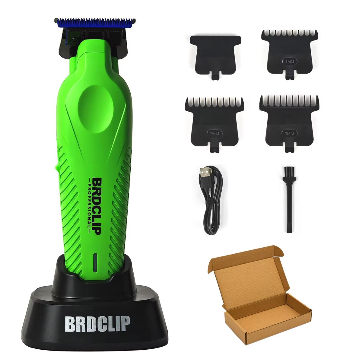 BRDCLIP BRD9615 Professional Mens Hair Trimmer 9000RPM High Speed Electric Clipper with DLC Blue Blade