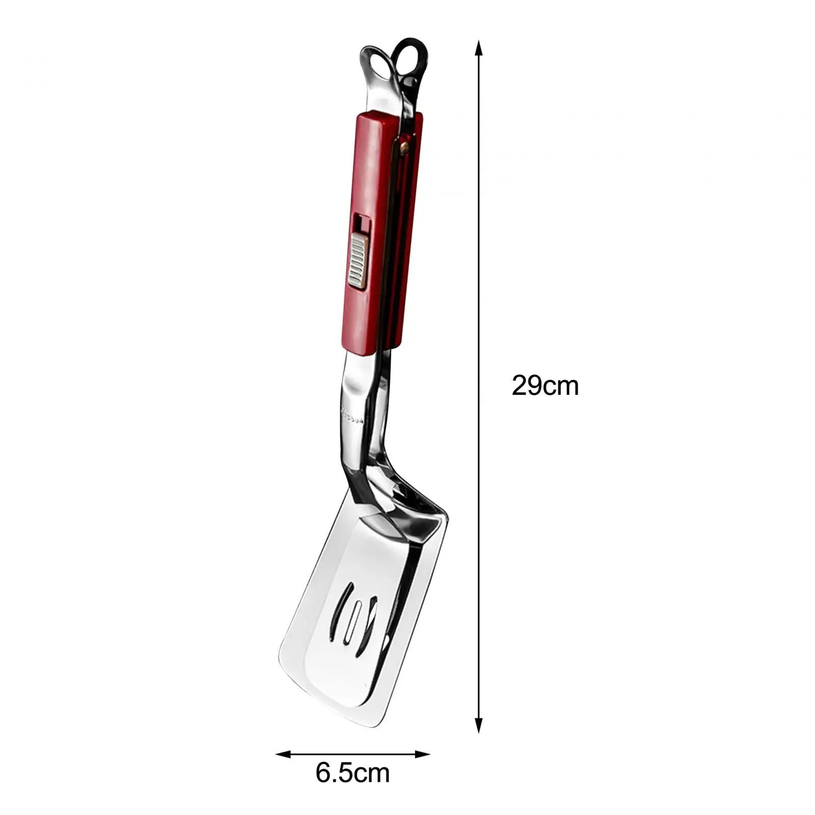 Duo-Grip Stainless Steel Spatula Tongs – Slotted Grill & Steak Clamps