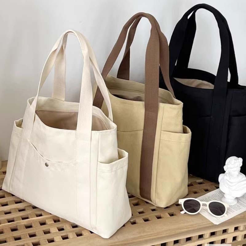 Large Capacity Canvas Tote Bag for Women Stylish Work and College Shoulder Bag