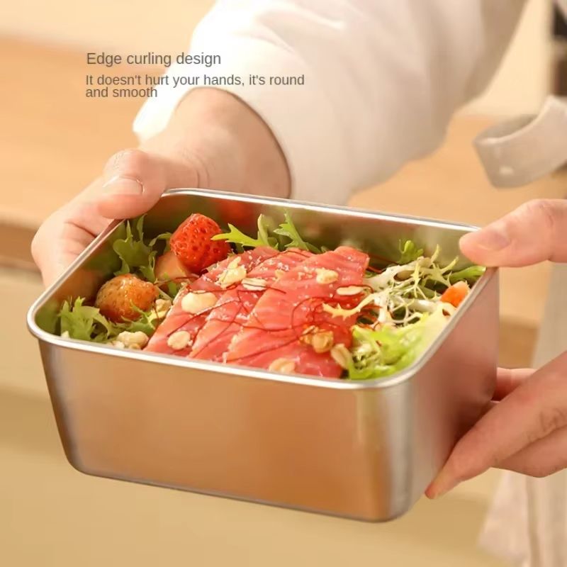 Stainless Steel Airtight Lunch & Storage Box – Small Fresh-Keeping Food Container for Home & Camping