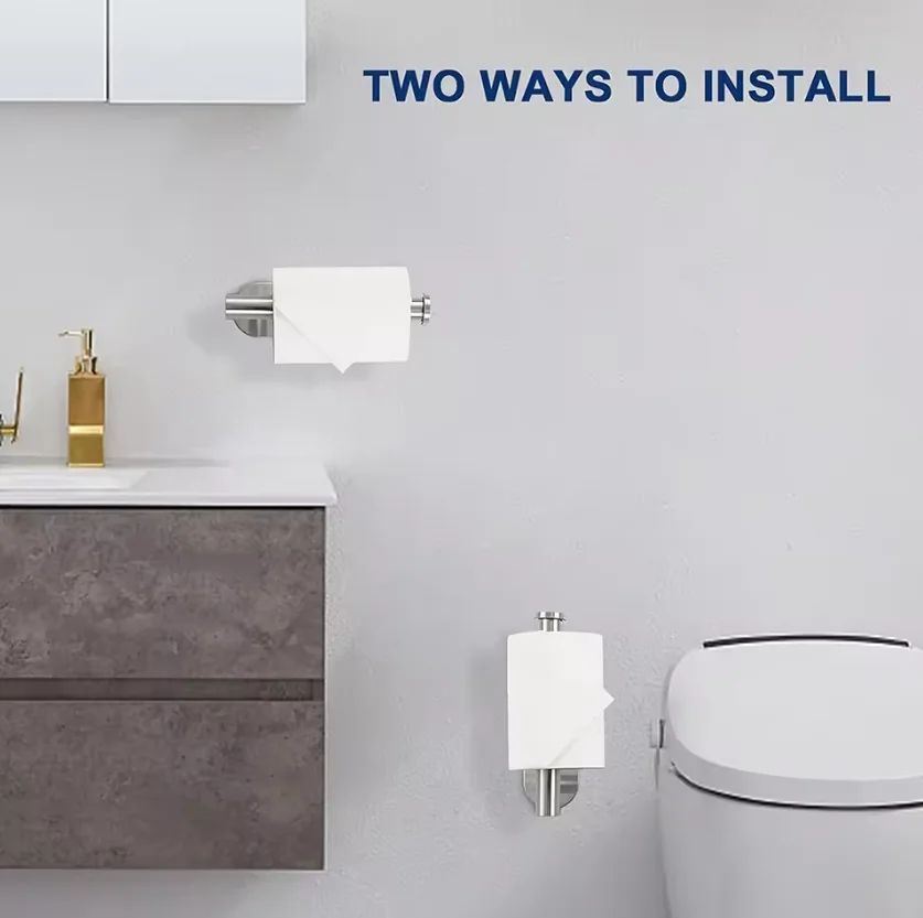 Stainless Steel Paper Towel Holder Wall Mounted No Drill Rack