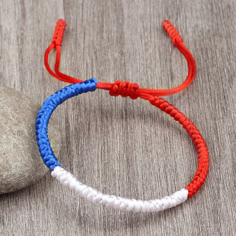 Chile Netherlands Flag String Bracelet Adjustable Braided Rope Couple Bracelet