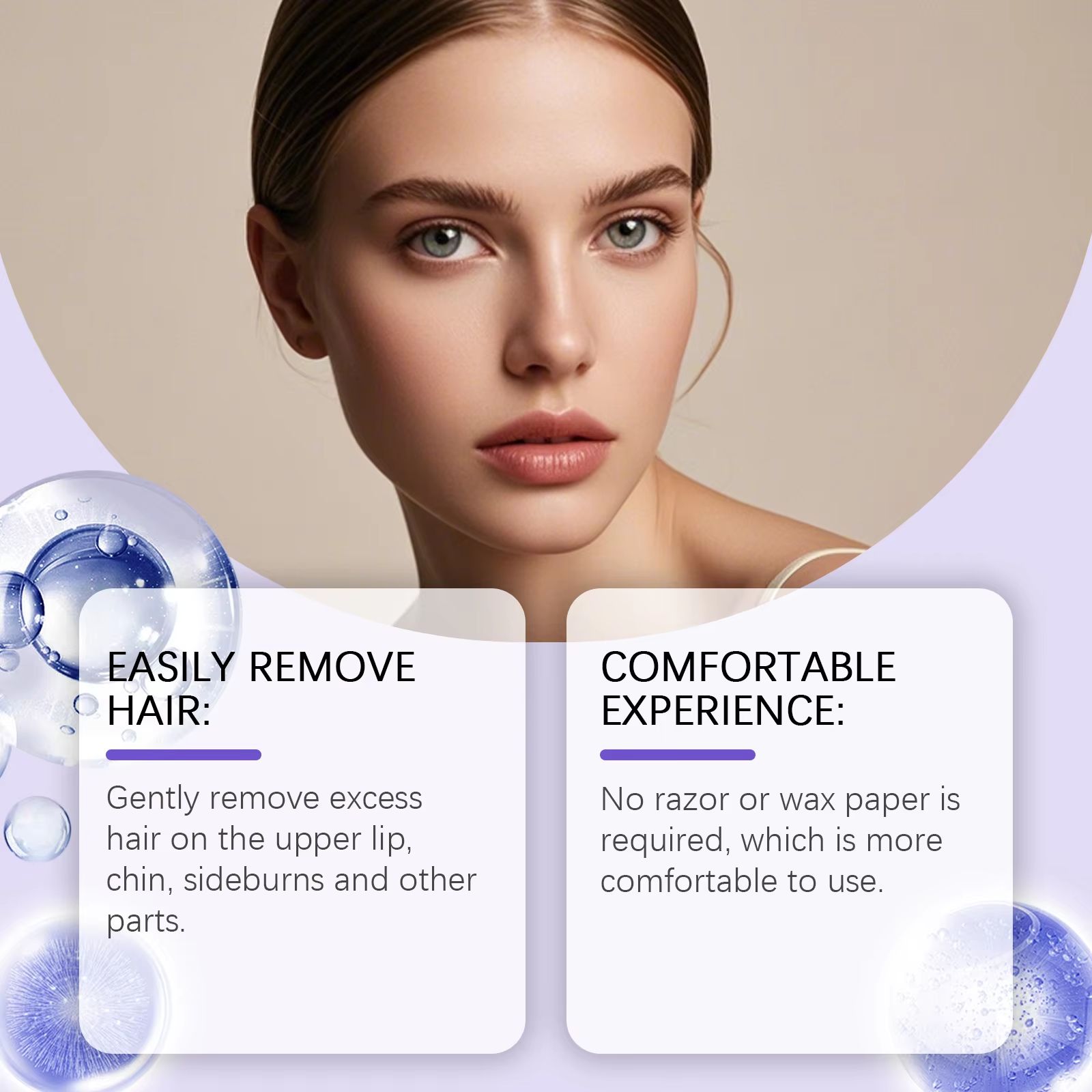 Gentle Facial Hair Removal Cream – Painless, Nourishing, and Non-Irritating Skin Care Solution