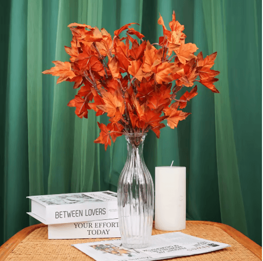 Fall Artificial Maple Leaf Bouquet for Home & Seasonal Decor