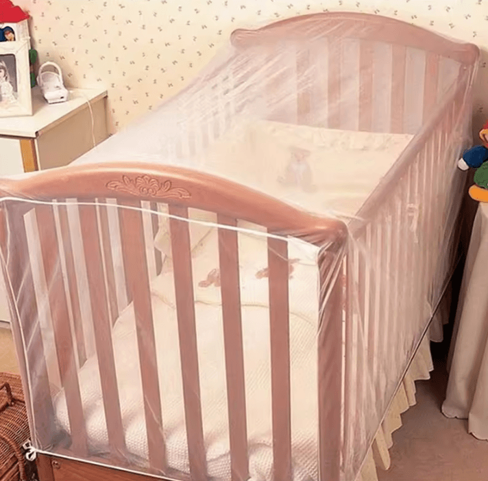 Foldable Baby Crib Mosquito Net Canopy – Breathable Full-Cover Protection (53 by 24 by 35 inches)