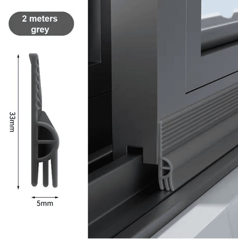 TPE Sliding Window Seal Strip Self Adhesive Triple Sound Insulation Windproof Weatherstrip Tape