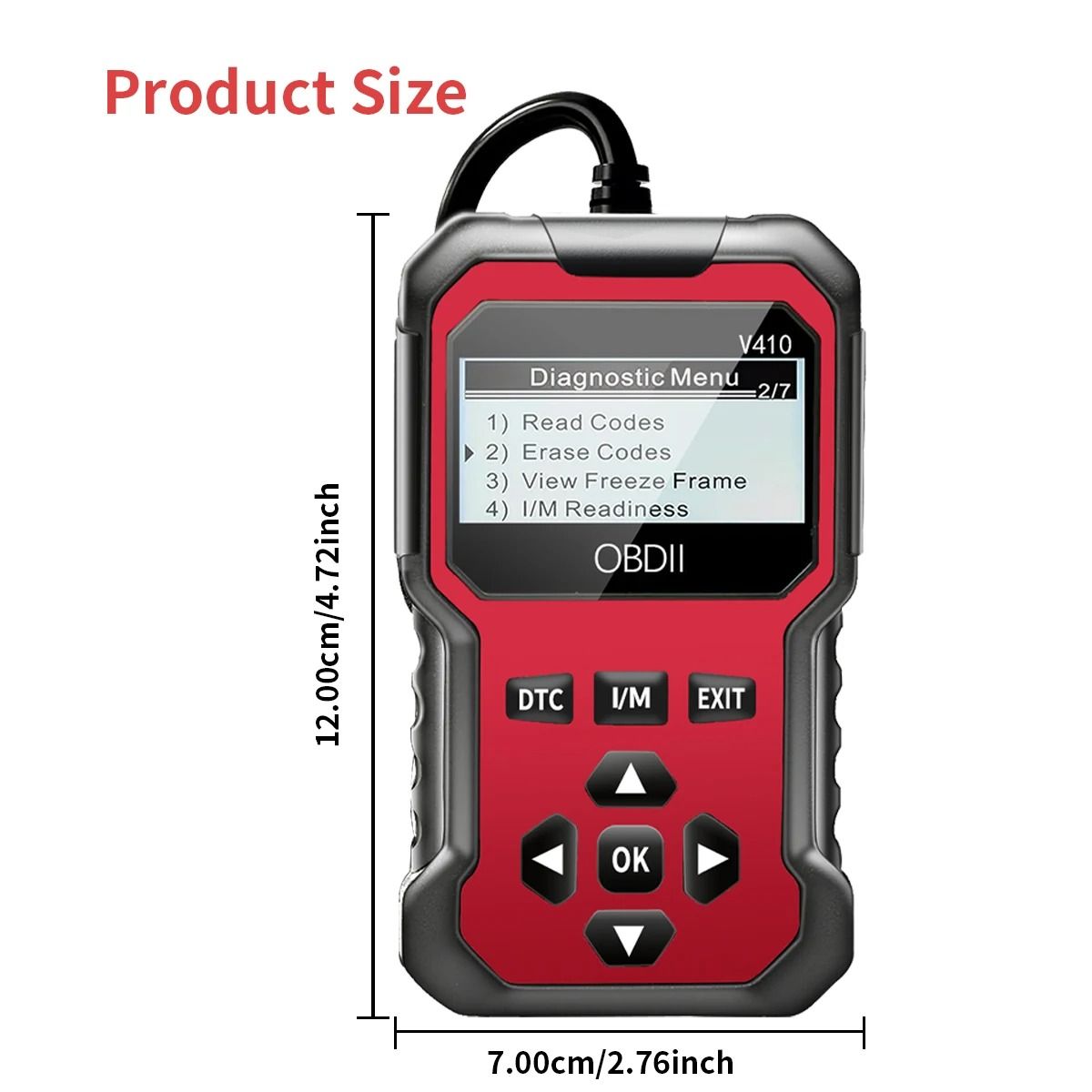Car OBD2 Scanner Diagnostic Tool Code Reader Engine Fault Code Reader for All OBD II Protocol Cars Since 1996