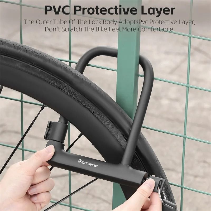 Heavy Duty U Lock with Cable and Bracket