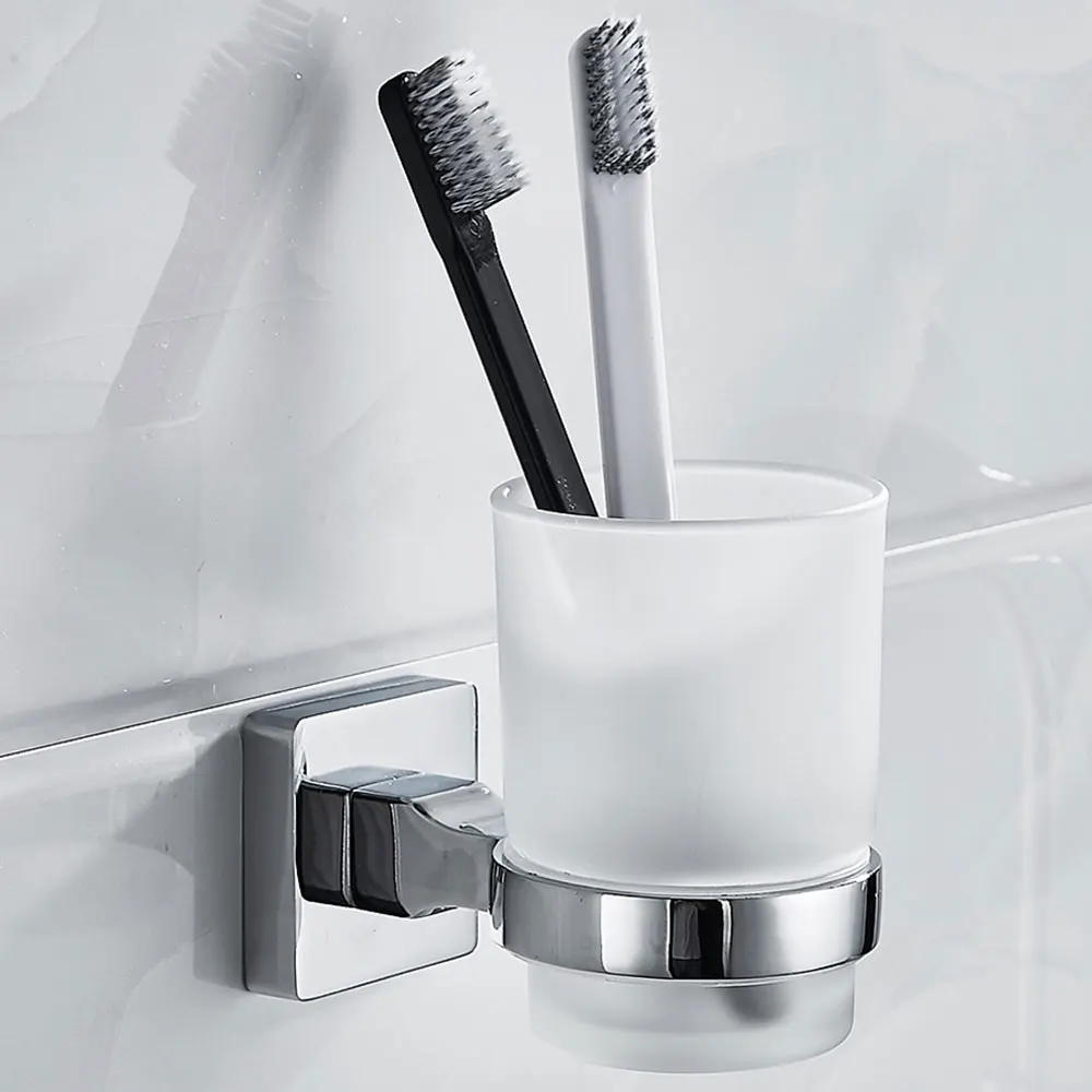 Double Tumbler Cup Holder, Tooth Brushing Cup Bathroom Supplies, Toothbrush Holder Wall Mount, Strong Anti Fall Bath