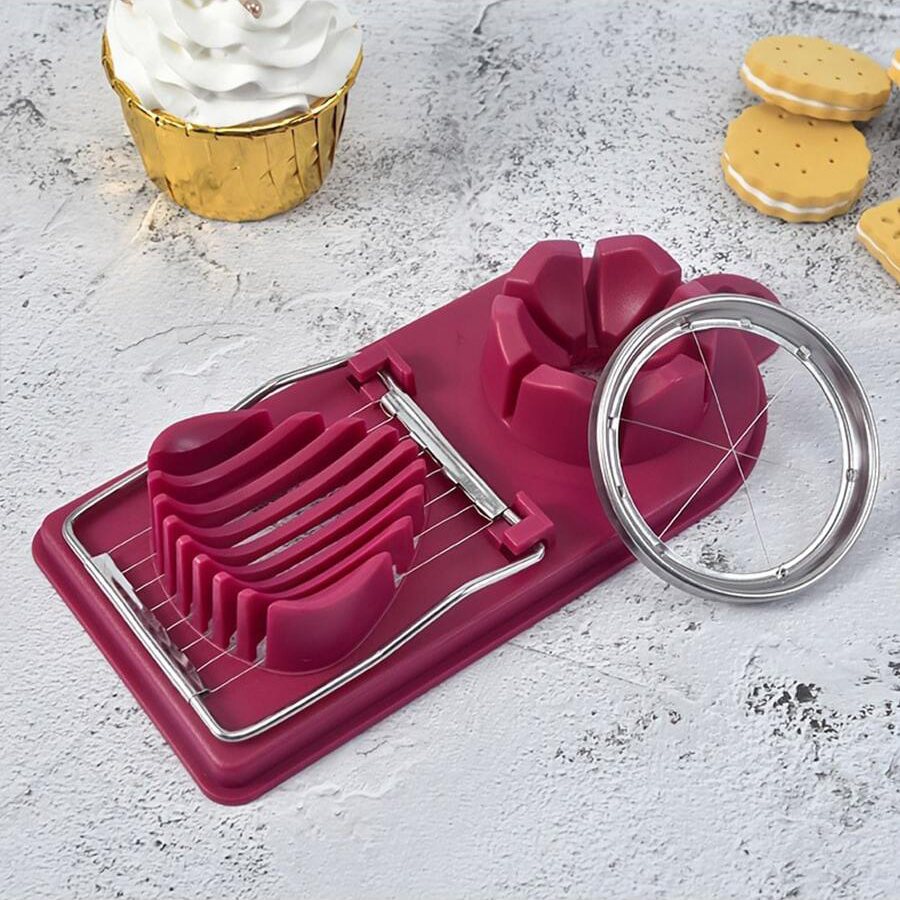 Multi-Function Egg Slicer & Fruit Cutter Durable Kitchen Tool