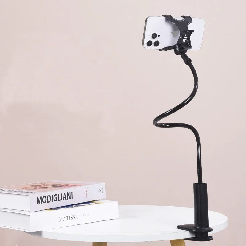 Lazy Bedside Desktop Flexible Gooseneck Mobile Phone Bracket with Handle
