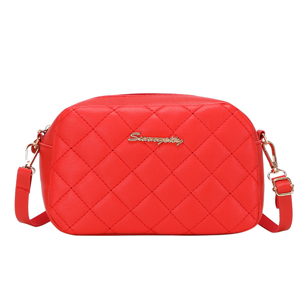 Lingge Embroidery Camera Female Shoulder Bag, Fashion Tassel Small Messenger Bag, Stylish Ladies Crossbody Bags