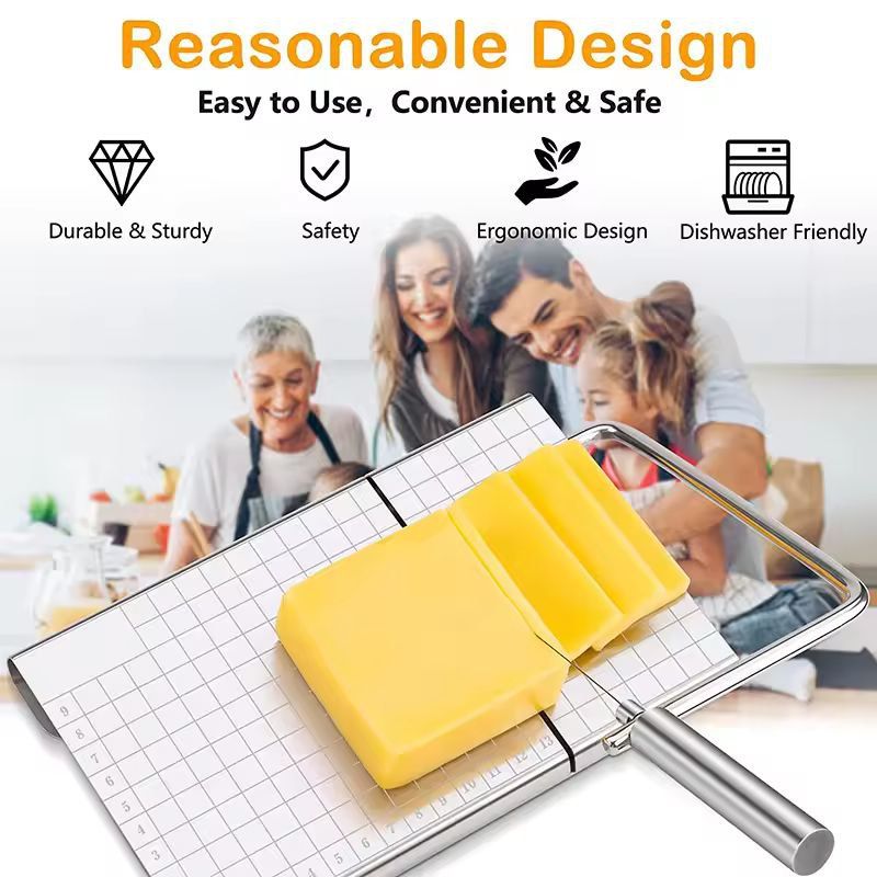Ultra-Slice Adjustable Wire Cheese Cutter & Block Board