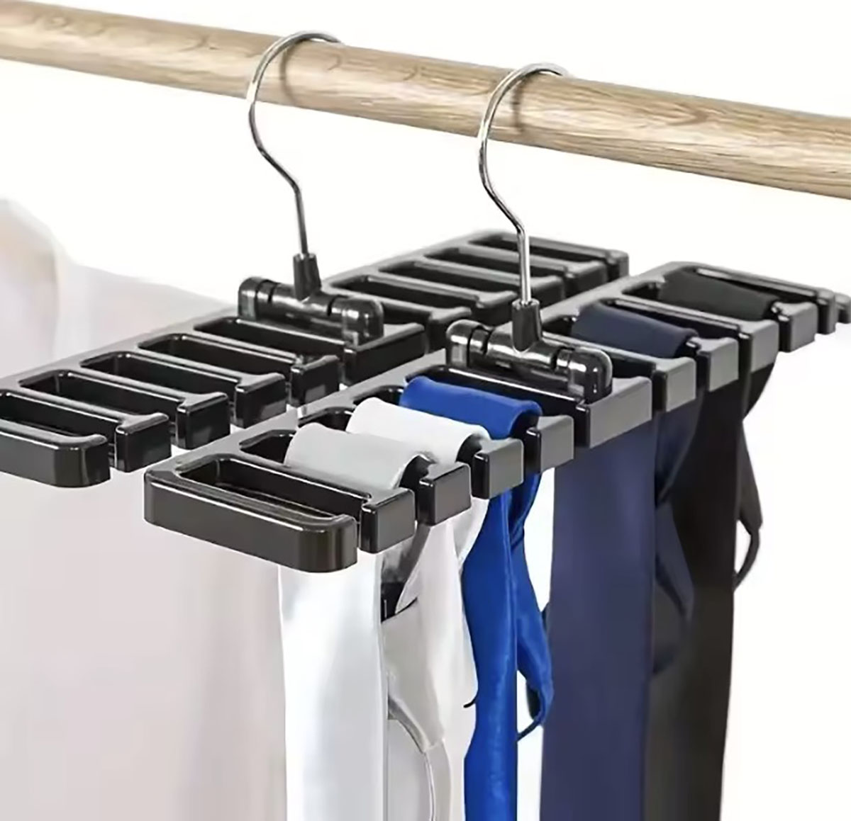 Multifunctional Tie Belt Organizer Rack Rotating Scarf Holder Home Closet Storage