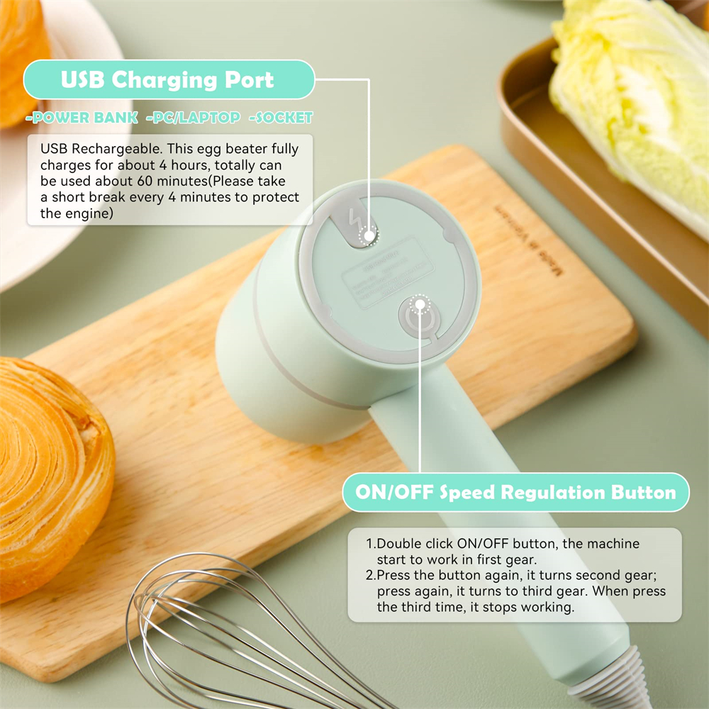 Portable Blender Mixer Kitchen Tools Hand Mixer Electric Food processors set milk frother Egg Beater Cake Baking