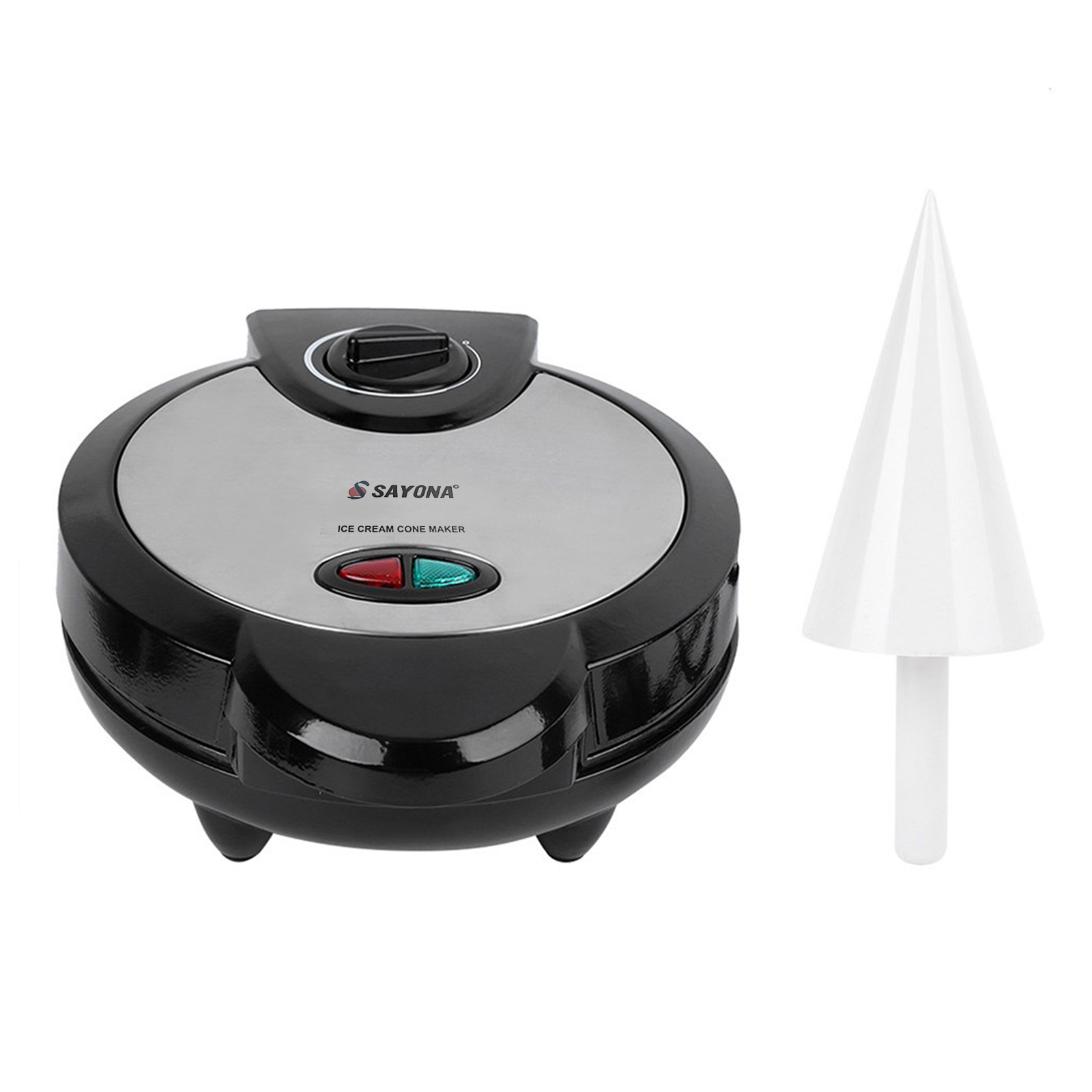 Premium Electric Ice Cream Cone Waffle Bowl Maker Nonstick Dessert Iron