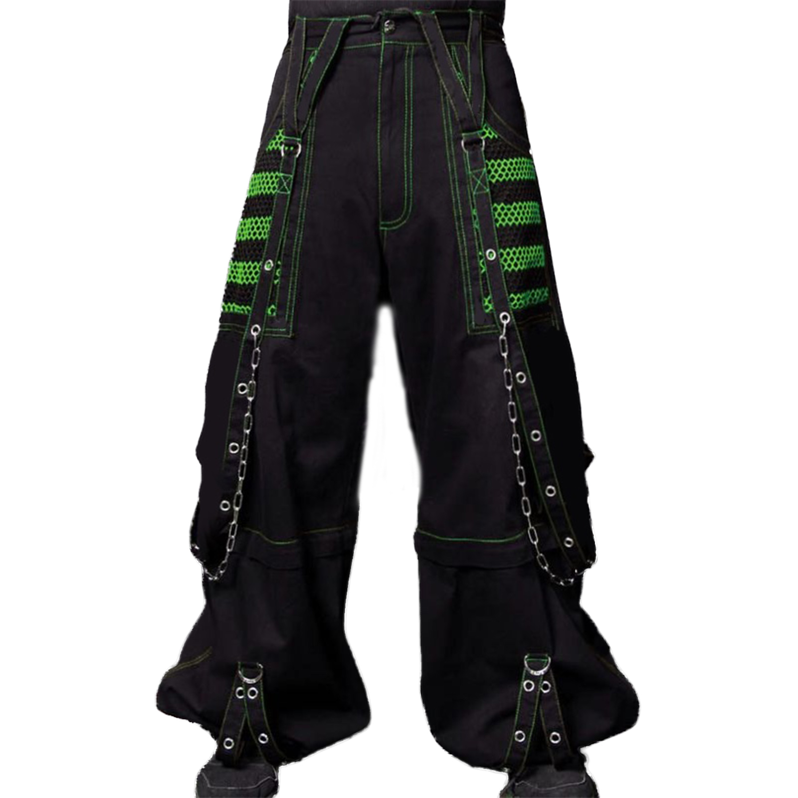 Women Fall Winter Cargo Jeans, Striped Loose Casual Trousers, Street wear Pants with Pockets, Zipper Button Closure