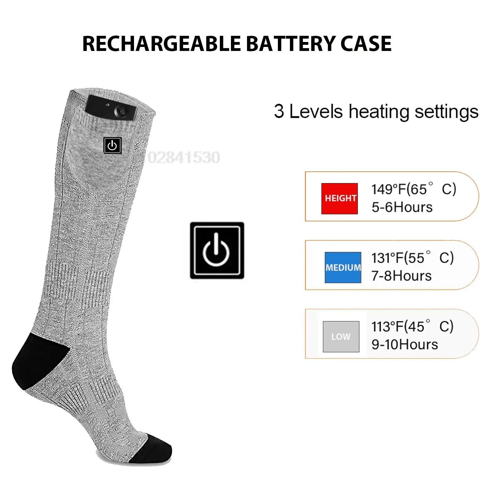 Rechargeable Heated Winter Socks for Outdoor Warmth