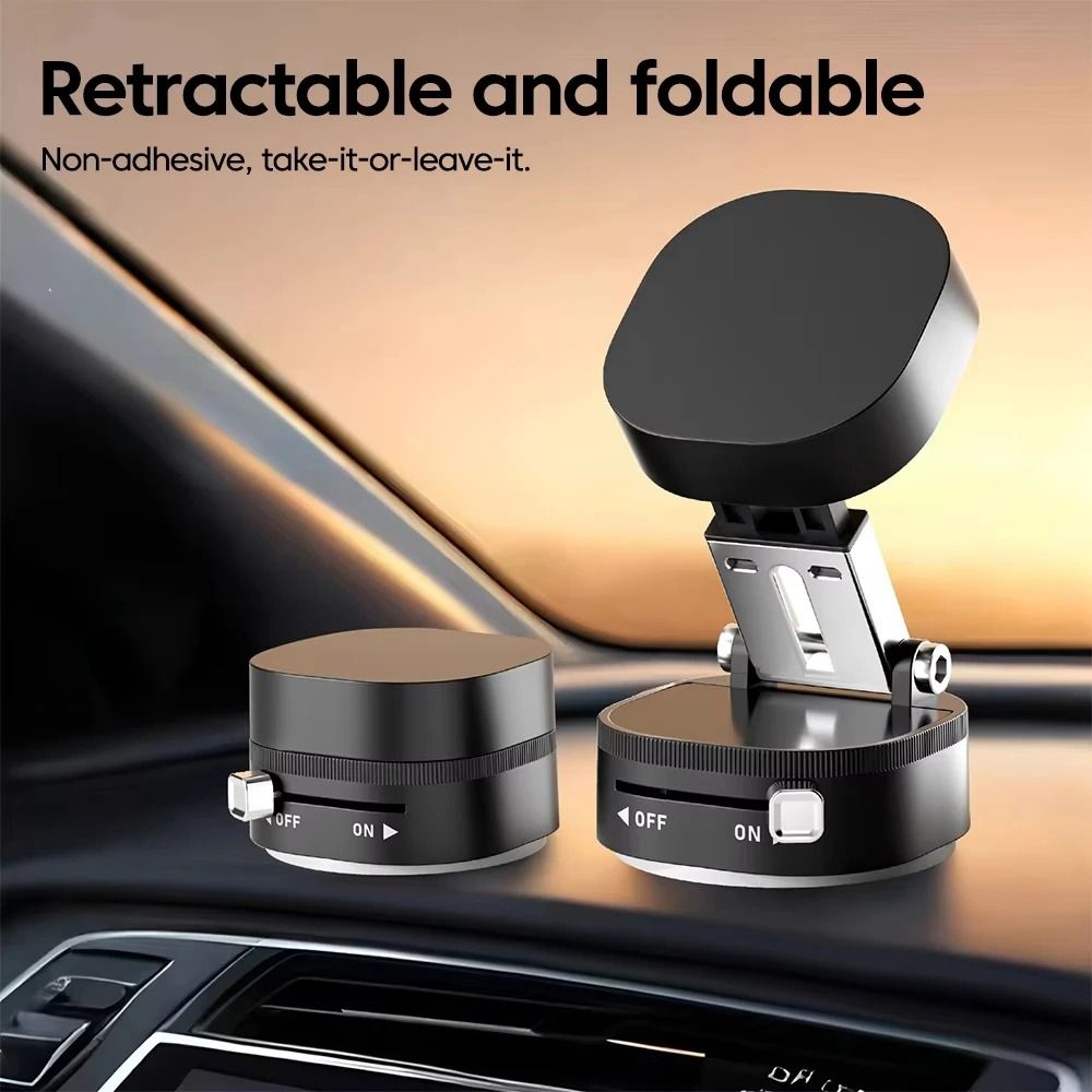 Foldable Vacuum Magnetic Phone Holder for Car and Travel Use