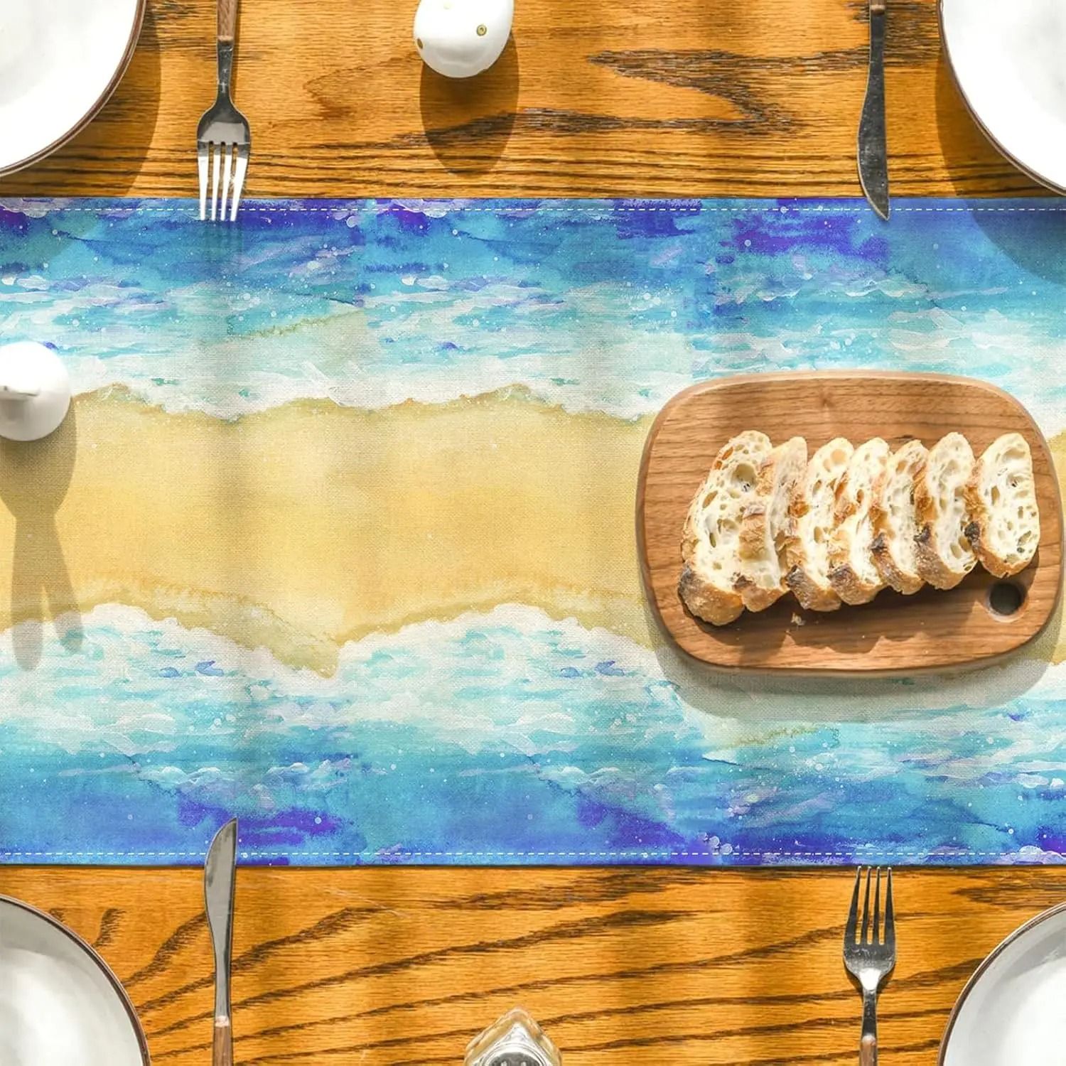 Passover Linen Table Runner Pesach Red Sea Dining Table Decor