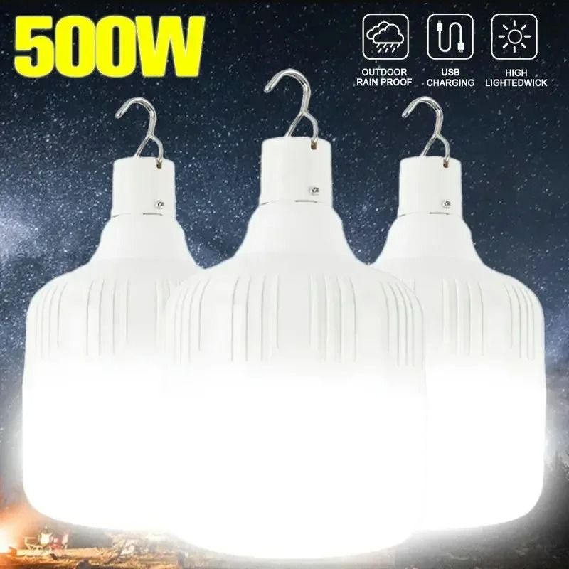USB Rechargeable Camping Light LED Lantern Portable Emergency Bulb Lamp