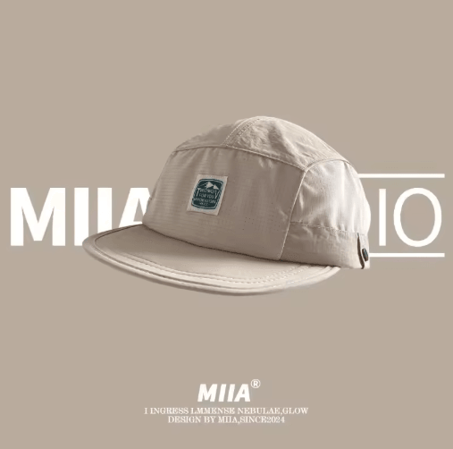 Japanese Retro 5-Panel Splicing Baseball Cap – Breathable Quick-Dry Summer Hat